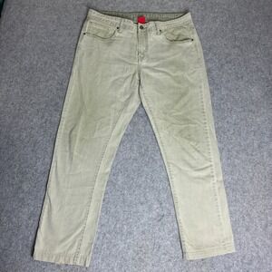 Saks Fifth Avenue Mens 36x29 Slim Straight Khaki Pants Cotton Trousers